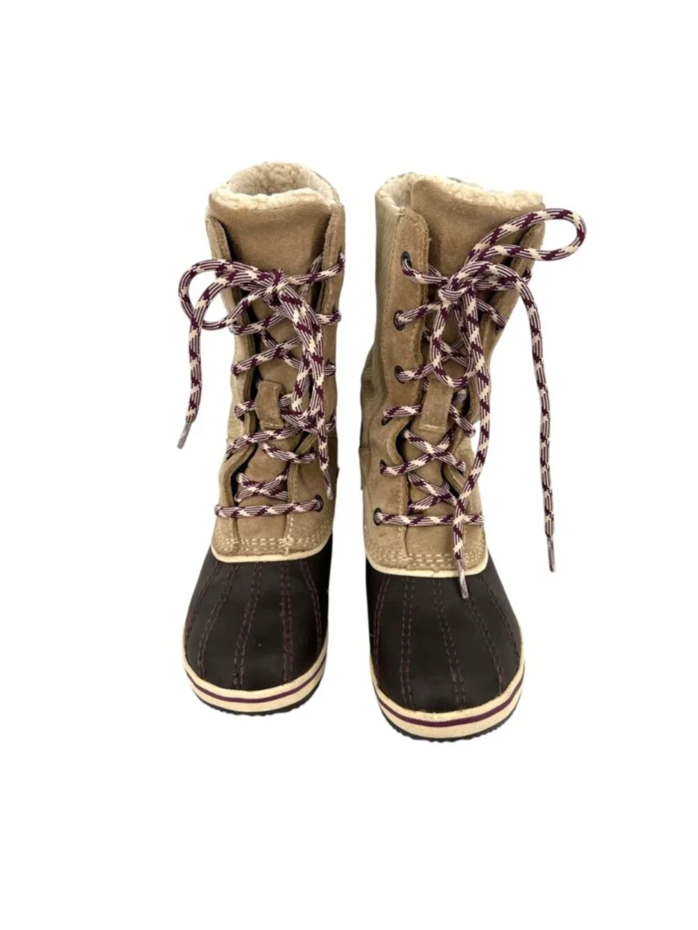 L.L. Bean Kids Snow Boots Size 13 Tan Brown Waterproof Insulated Winter Boots